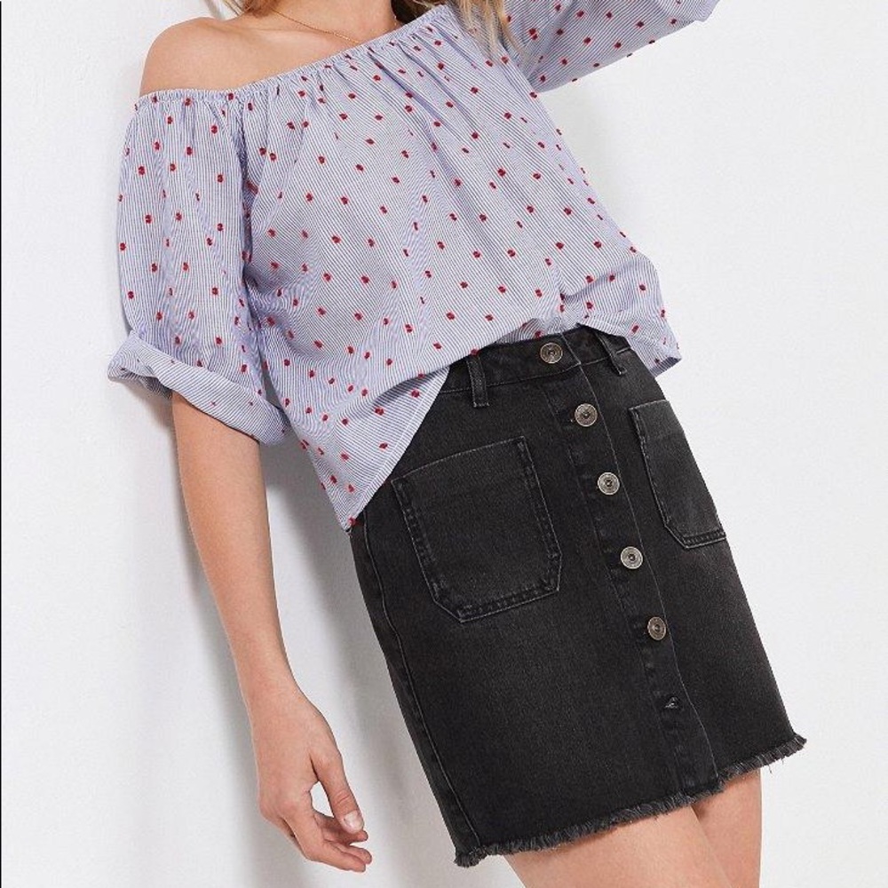Denim mini skirt